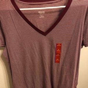 Short sleeve V neck